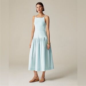 J Crew Dress XS Pintuck Mixy Blue